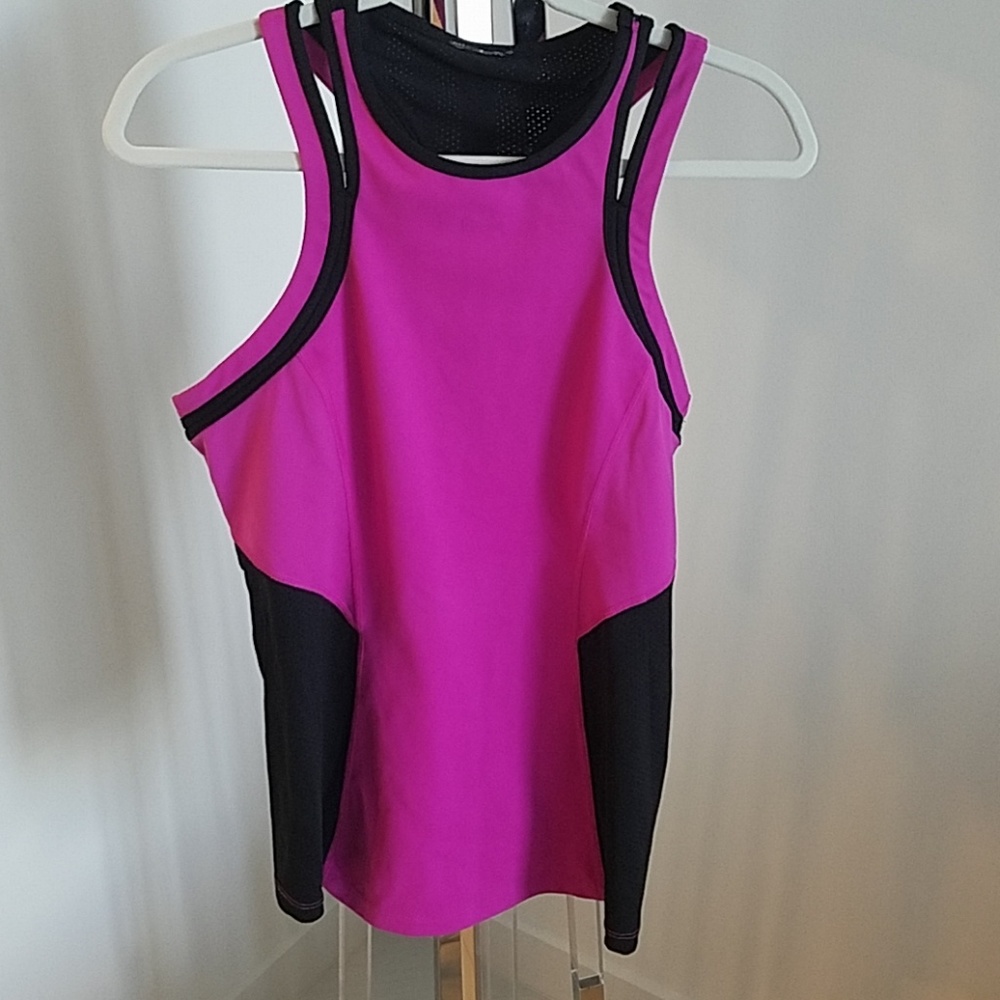Racerback running top with mesh